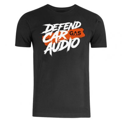 T-shirt GAS „Defend Car Audio” Pomarańczowy/Biały XL