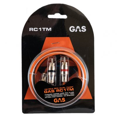 GAS RC1TM podwójnie ekranowany kabel RCA, 1 metr