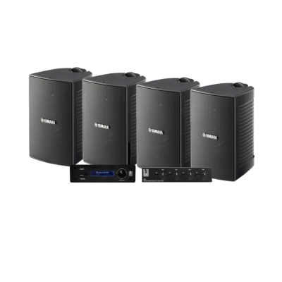 4-pakiet Yamaha NS-AW194 z System One A50BT i przełącznikiem głośnikowym, pakiet na zewnątrz