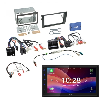 Pakiet car audio JVC KW-M695DBW do Audi A4/Seat Exeo 01-08