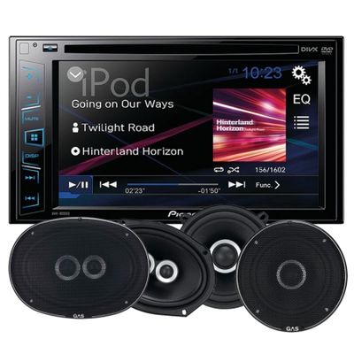 Pioneer AVH-180DVD i głośniki GAS SILVER