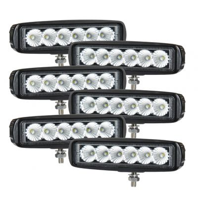 6-pak NIZLED B18RF, 15.8 cm tylne-/robocze światło, 18W, pakiet świateł roboczych
