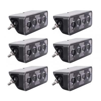 6-pak NIZLED B24RF, kątowe 13 cm tylne-/robocze światło, 24W, pakiet świateł roboczych
