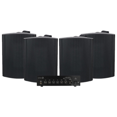 Dayton Audio DA40T z 4 szt. Visaton WB16 w czarnym kolorze, komercyjny zestaw 100V