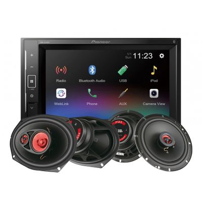 Pioneer DMH-A240BT i głośniki Bass Habit PLAY