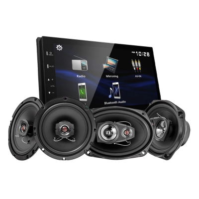 Kenwood DMX129BT i głośniki Bass Habit REBEL, zestaw car audio