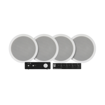 Zestaw multiroom Dayton Audio DTA-100ST z przełącznikiem i 2 parami System One IC620