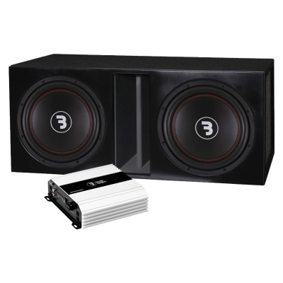 Bass Habit E300D2 w obudowie bass-reflex z SP31001FR, zestaw basowy 2x12