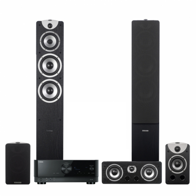 Yamaha RX-V4A & Dynavoice Magic F-7 EX zestaw kina domowego 5.0, czarny