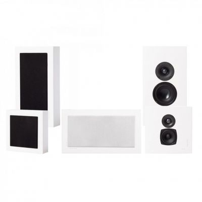 DLS Flatbox Midi v2 On-Wall zestaw głośników 5.0, biały
