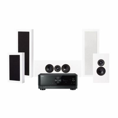 Yamaha RX-V6A & DLS Flatbox XL zestaw kina domowego 5.0, biały