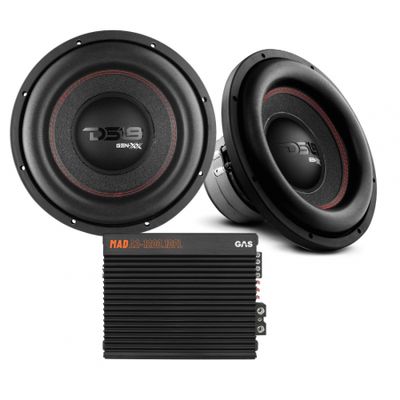 2-pak DS18 GEN-XX12.4DHE i GAS MAD A2-1200.1DFL, zestaw basowy