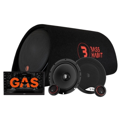 GAS GMV651BT z rurą basową Bass Habit i zestawem 6.5