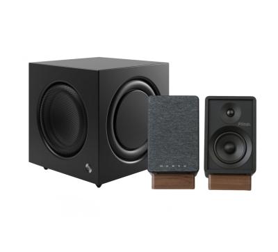 Onkyo GX-30ARC z aktywnym zestawem głośnikowym Audio Pro SW-10 2.1, czarny