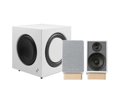 Onkyo GX-30ARC z Audio Pro SW-10, aktywny zestaw stereo 2.1 w kolorze białym