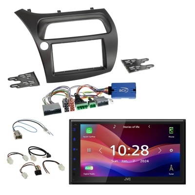 Zestaw audio samochodowego JVC KW-M695DBW do Honda Civic 2006-2011