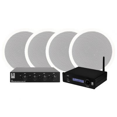 4-pak DLS IC611, 6,5” głośniki do zabudowy, System One SC4B i System One A50BT
