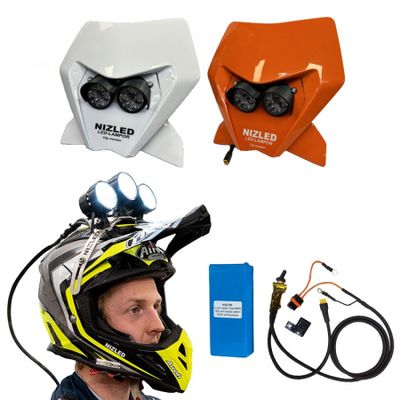 Zestaw kaskowy Nizled 2024- do motocykli z 5 topowymi lampami z 3-godzinnym i 40-minutowym czasem pracy baterii