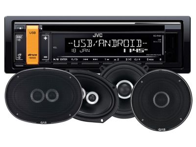 JVC KD-R491 i głośniki GAS SILVER