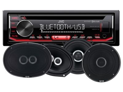 JVC KD-R794BT i głośniki GAS SILVER