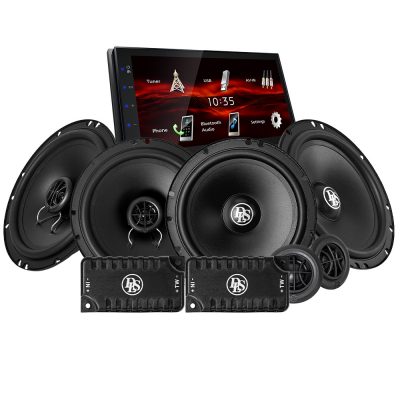 JVC KW-M180BT & zestaw przednich i tylnych głośników DLS PA, pakiet car audio