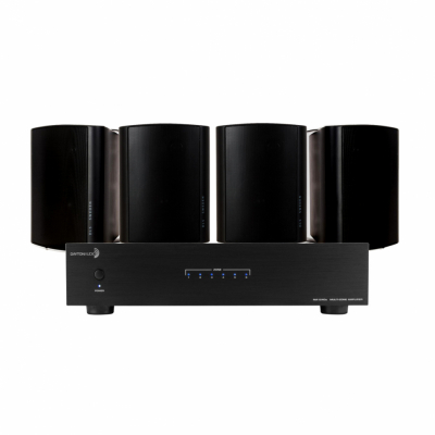 Dayton Audio MA1240 i 2 pary czarnych głośników zewnętrznych DLS MB5i