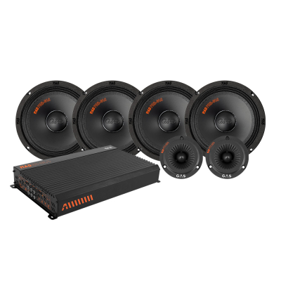 4-pack GAS MAD PM2-64S z PT1-254 i wzmacniaczem, pakiet SPL