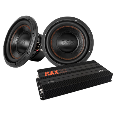 Zestaw 2 szt. GAS MAD S3-10D2 & MAX A2-1500.1DL, pakiet basowy