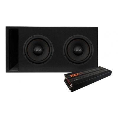 GAS MAX S1-12D1 2x12 cali w obudowie Competition & MAX A2-2500.1DL, zestaw basowy