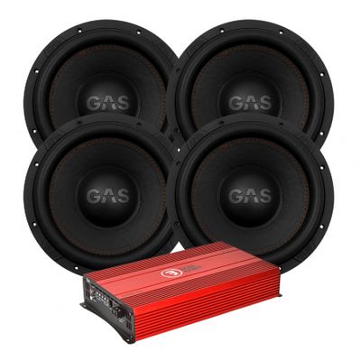 4-pak GAS MAX S1-12D1 z Bass Habit SE8000.1D2, pakiet basowy
