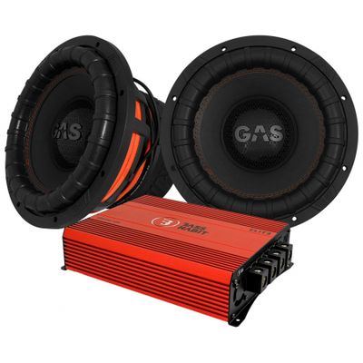 2-pak GAS MAX S2-12D1 & SPL ELITE 5100.1DF, pakiet basowy
