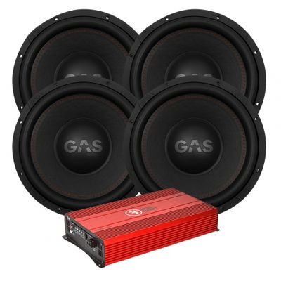 4-pak GAS MAX S1-15D1 z Bass Habit SE8000.1D2, pakiet basowy