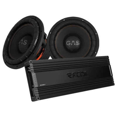 2-pakiet GAS MAX S2-15D1 z Recoil SPL6500.1, zestaw basowy 2x15