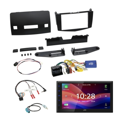 Zestaw car audio JVC KW-M695DBW do Mercedes C-Class 2007-2011 (z przyciskami)