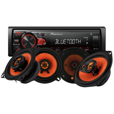 Pioneer MVH-230BT i głośniki GAS MAD X1, zestaw car audio