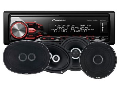 Pioneer MVH-280FD i głośniki GAS Silver