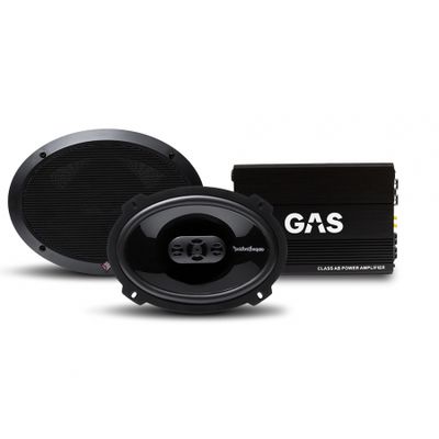 Rockford Fosgate Punch 6x9cal i GAS PRO POWER 80.2, pakiet na półkę tylną