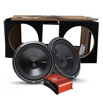 Zestaw 2 szt. Rockford Fosgate P3D2-12 i Bass Habit SE550.2DF, pakiet basowy w formie zestawu do samodzielnego montażu
