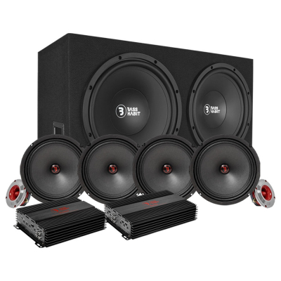 Bass Habit PL212 z SR200M, pakiet SPL całościowy ze wzmacniaczem