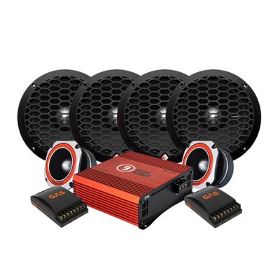 Rockford Fosgate PPS4-6 i Bass Habit SE45T zestaw SPL ze wzmacniaczem, średni