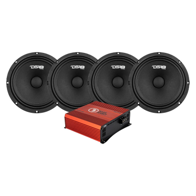 Zestaw 4 szt. DS18 PRO-GM8.4 i Bass Habit SPL ELITE 225.4DF