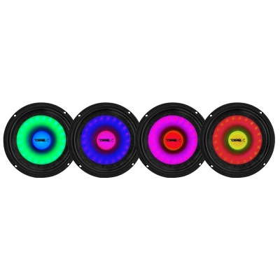 4-pack DS18 PRO-X6.4RGB, 6,5-calowe głośniki średniotonowe RGB LED