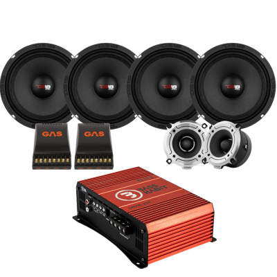 Zestaw 4 szt. DS18 PRO-X8.4M i PRO-TW120, zestaw SPL ze wzmacniaczem