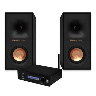 System One A50BT i Klipsch R-40M, zestaw stereo, czarny