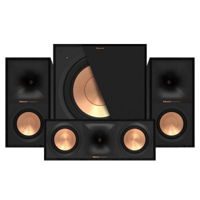 Klipsch R-50M, R-50C i Klipsch R-101SW, zestaw głośników 3.1, czarny