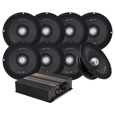 8-pack B2 RAGE8PV3 z MAX PA1-1500.2DZ1, zestaw SPL