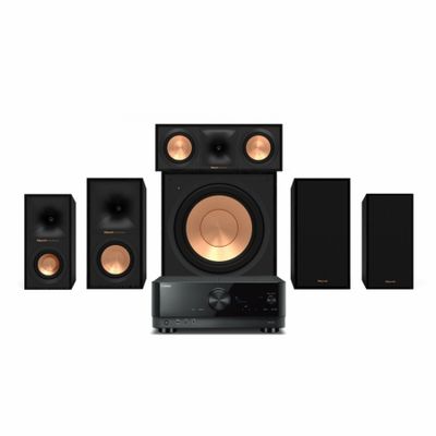 Yamaha RX-V4A i Klipsch Reference R-50M, zestaw kina domowego 5.1, czarny