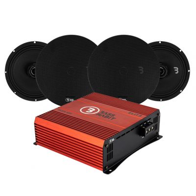 Bass Habit SPL Elite SE200CX & SE225.4DF, pakiet SPL do półki tylnej z wzmacniaczem