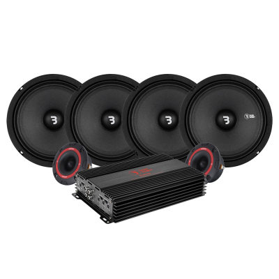 4-pak Bass Habit SP165M, SP25A & RA800W pakiet SPL, średni