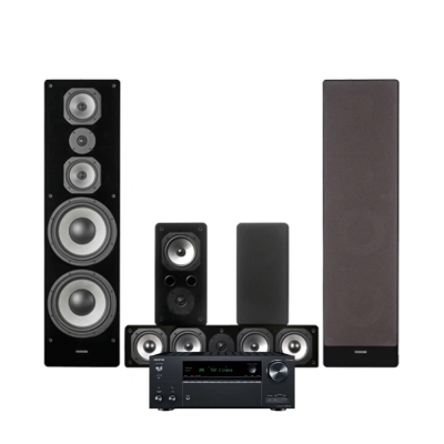 Onkyo TX-NR7100 z Dynavoice Challenger M-105, pakiet kina domowego 5.0, czarny
